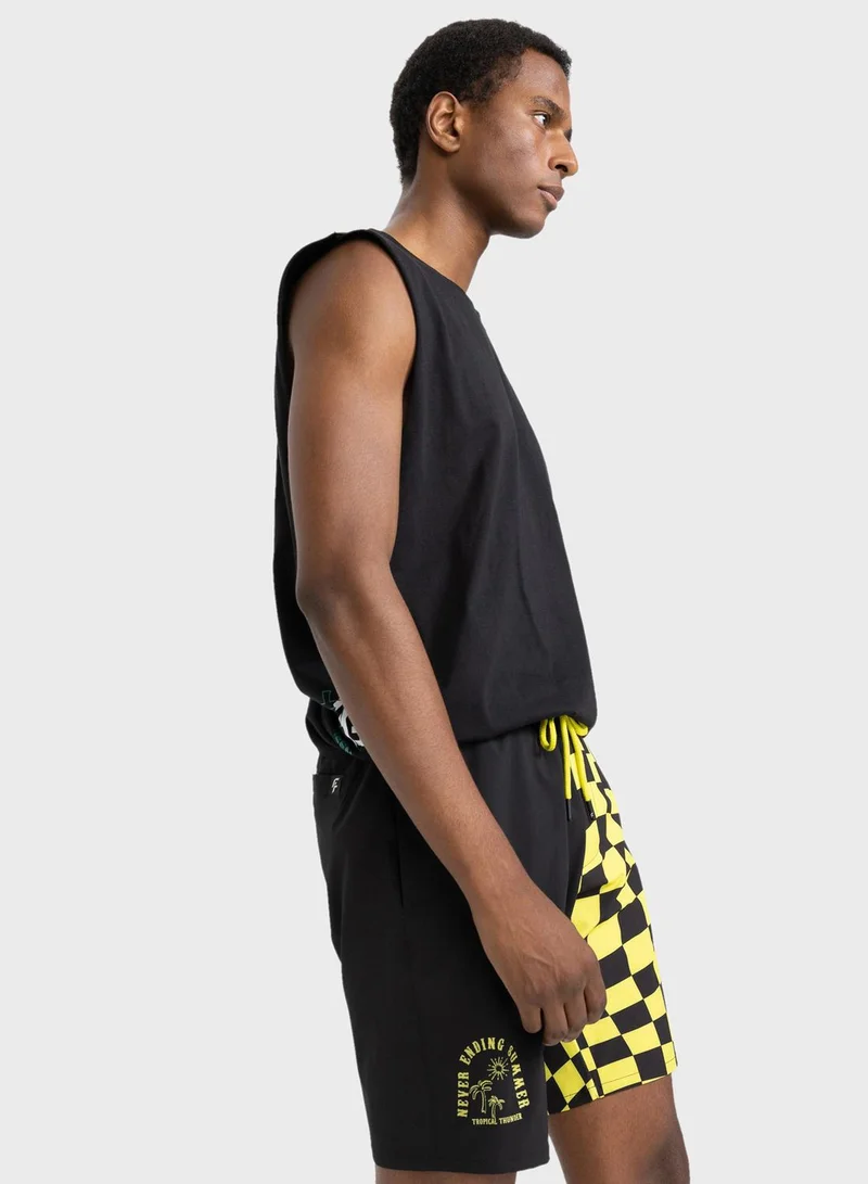 DeFacto Defacto Fit Stretchy Textured Knee Length Swimming