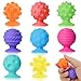 oyeftp Sensory Fidget Toys Teens Adults 8Pcs Textured Suction Cup Toy for Autism Teen Quiet Anxiety Fidgets for Classroom Back to School Calm Down Toys for Students Travel Toys Road Trip Activities - Image 2