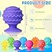 oyeftp Sensory Fidget Toys Teens Adults 8Pcs Textured Suction Cup Toy for Autism Teen Quiet Anxiety Fidgets for Classroom Back to School Calm Down Toys for Students Travel Toys Road Trip Activities - Image 4