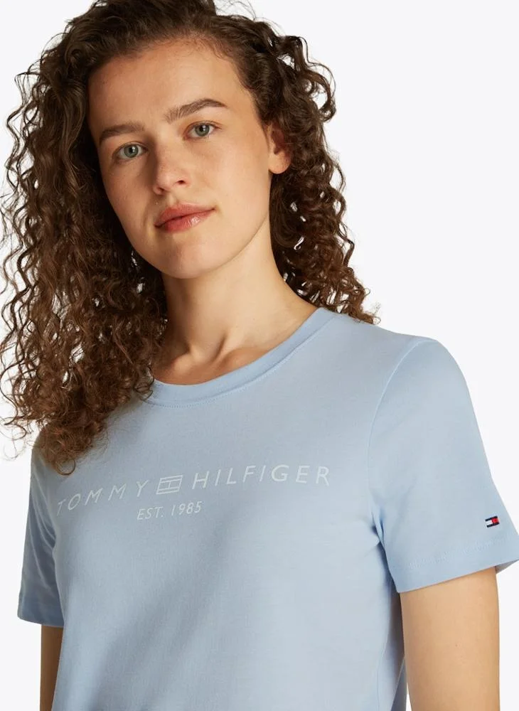 تومي هيلفيغر Logo Crew Neck T-Shirt