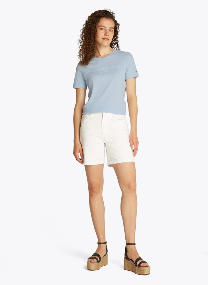 تومي هيلفيغر Logo Crew Neck T-Shirt