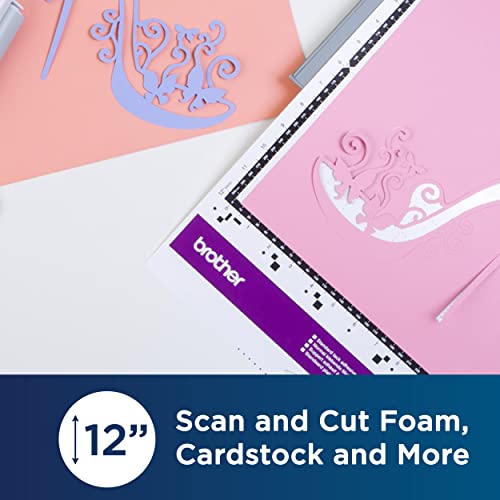 Brother ScanNCut DX Mat CADXMATSTD12, 12" x 12" Standard Tack Adhesive for Cardstock, Vinyl, Foam and More, Replacement Accessory - Image 4