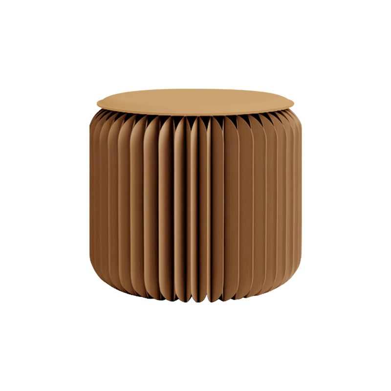 NOONTIDE Folding Stool - 12Inch Home Furniture 660lb Load Capacity Foldable Paper Stool - Eco-Friendly Kraft Paper Honeycomb Design,Foldable to 1.2",Brown Modern Minimalist Stool for Living Room(Brown) - Image 1