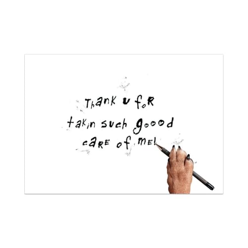 Dog Speak Thank You Letter – Pet Sitter Appreciation Card – Dog Paw with Treats Design, 4.75" x 6.75" – Includes Envelope, Thoughtful Pet Care Thank You - Image 2