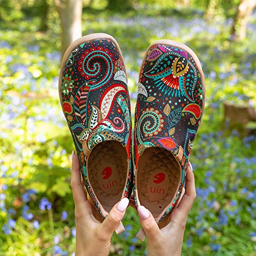 UIN Women's Art Painted Travel Shoes Slip On Canvas Casual Loafers Lightweight Comfort Fashion Sneaker Wonder Mandala (8) - Image 2
