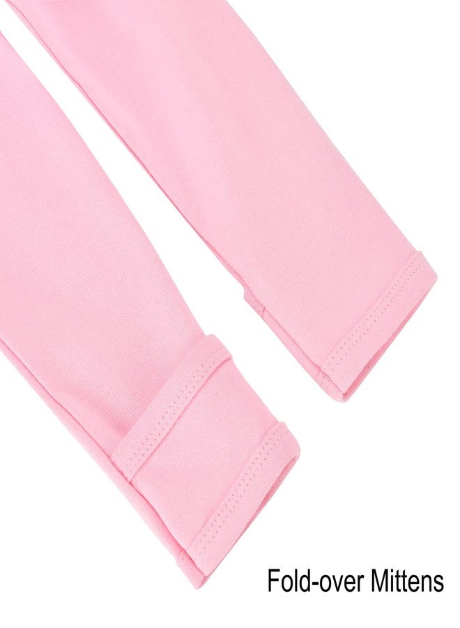 Aablexema Baby Footie Pajamas with Mittens - 3Pcs Infant Footed Sleeper Cotton Sleepwear Outfits(Pink/Grey/Stripe,Newborn) - Image 5