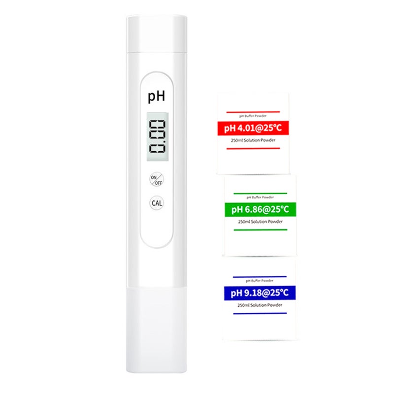 PH Meter Acidimeter Tester LCD Display Digital Acidity Meter Multifunction PH Meter Water Quality Testing Meter Measurement Range 0.00~14.00PH Portable High Precision Automatic Calibration Tester Pen - Image 1