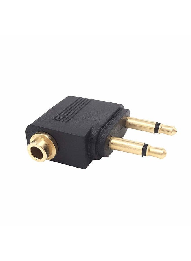 Valefod 4-Pack Airline Airplane Flight Adapters for Headphones, Golden Plated 3.5mm Jack - Image 3