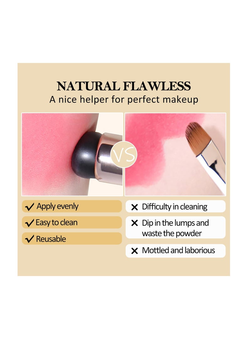 4pcs Silicone Lip Brush Round Head, Makeup Brush, Soft Silicone Brush Reusable Lipstick Applicator with Dust Cap, Halo Staining Brushes for Lip Balm, Lipstick, Lip Gloss, Concealer - Image 4