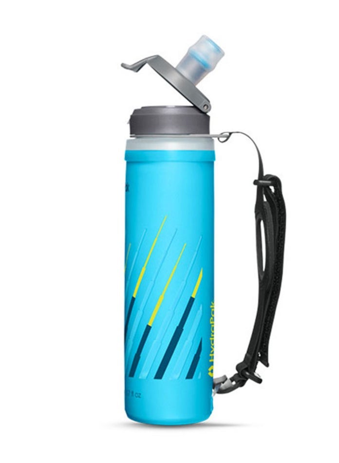 Hydrapak SkyFlask Speed 350ml (Malibu Blue) – Handheld Soft Flask, SpeedFill Flip Cap, Ambidextrous Grip with Neoprene Thumb Loop, Adjustable Sweatproof Strap, 42mm Wide Opening, Lightweight Compressible Running Bottle - Image 1