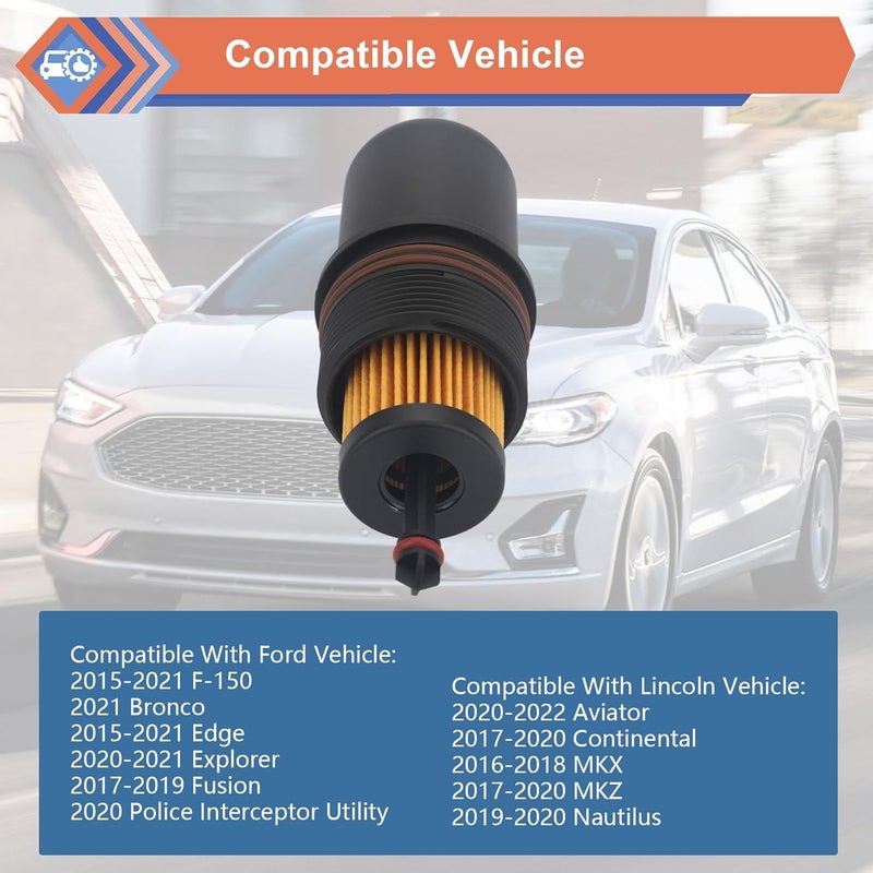 ZONFANT Oil Filter Cap Cover for Ford Lincoln Vehicles 2015-2022 - Image 3