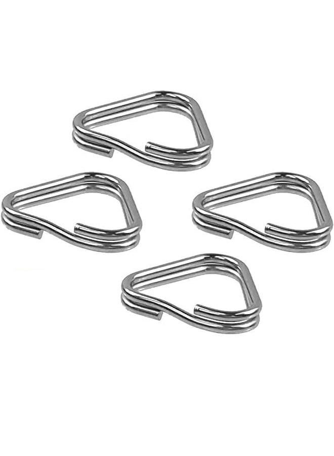 Foto&Tech EXTRA THICK EXTRA DURABLE 100% Stainless Steel 4 Pieces Lug Ring Camera Strap Triangle Split Ring Hook for Fujifilm Lecia Nikon Canon Sony Olympus Pentax Panasonic D-SLR RF Mirrorless Camera - Image 1