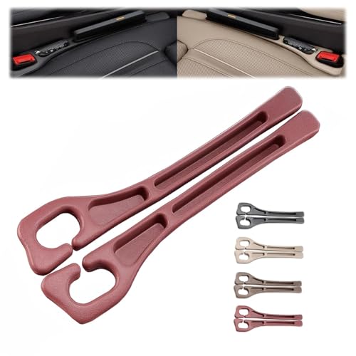 FFKQBH No Drop Seat Guard, Car Seat Gap Filler, Drop seat Gap fillers Between Seat and Console Stop Things from Dropping (Red) - Image 1