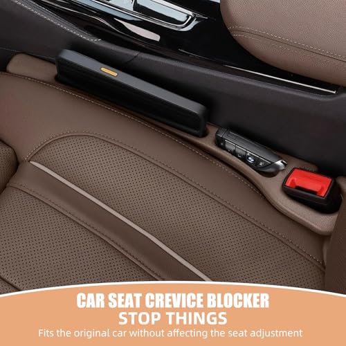 FFKQBH No Drop Seat Guard, Car Seat Gap Filler, Drop seat Gap fillers Between Seat and Console Stop Things from Dropping (Red) - Image 2