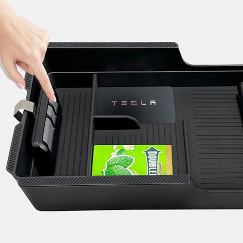 JVMA Center Console Organizer (Full Size) and Armrest Organizer for Tesla Model Y Juniper 2025 2026 and Model 3 Highland 2024-2026 (US Patent) - Image 3
