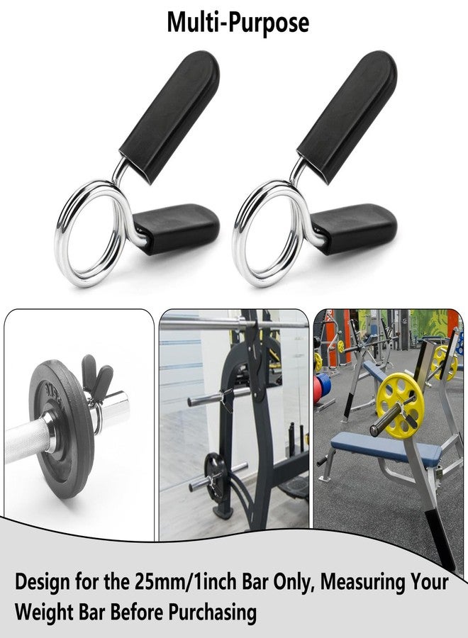 AccEncyc Spring Clip Collars 1 Inch Olympic Barbell Clamps Dumbbell Clips Weight Bar Clips for Weightlifting, Powerlifting, Strength Training (1 Pair) - Image 4