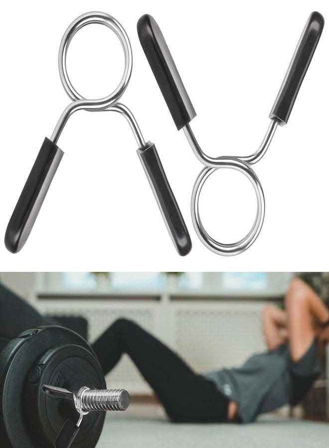 AccEncyc Spring Clip Collars 1 Inch Olympic Barbell Clamps Dumbbell Clips Weight Bar Clips for Weightlifting, Powerlifting, Strength Training (1 Pair) - Image 1
