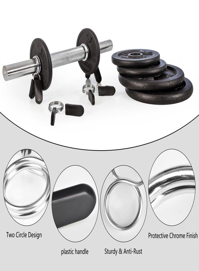 AccEncyc Spring Clip Collars 1 Inch Olympic Barbell Clamps Dumbbell Clips Weight Bar Clips for Weightlifting, Powerlifting, Strength Training (1 Pair) - Image 3