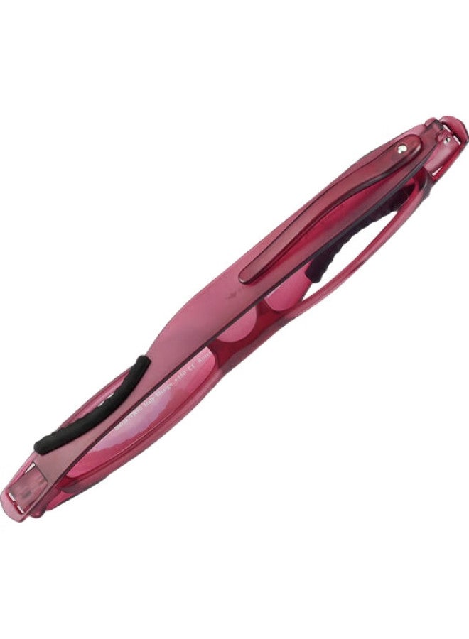 Funsonca Rotating Portable Folding Ultra-light Non-metal Men And Women Fashion Presbyopic Gl Imported Material 6107 Rich Red +2.50 Strength - Image 3