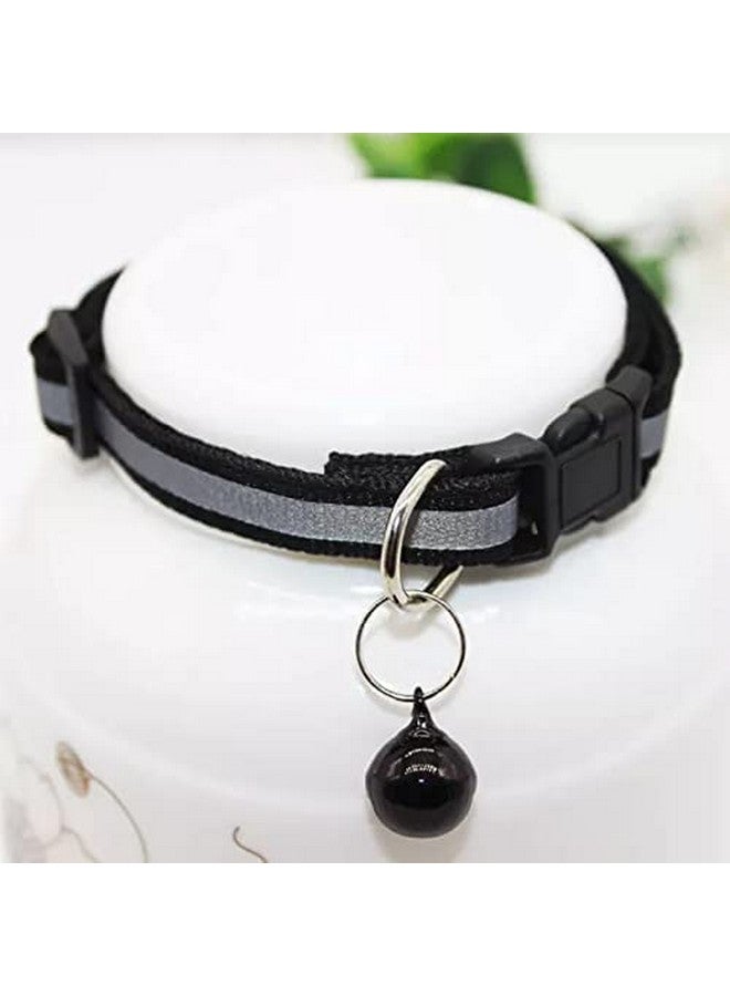 Pet 15 Mm Reflective Design Cute Collar Belt With Bell For Small Dogs & Cats (Pack Of 1) - Blue - Image 2