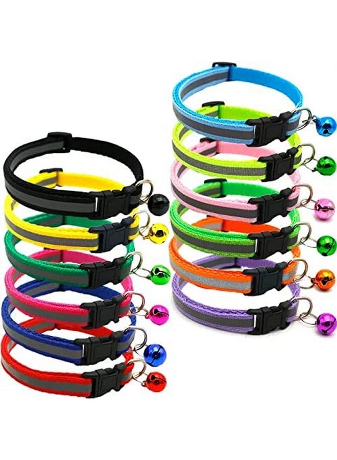 Pet 15 Mm Reflective Design Cute Collar Belt With Bell For Small Dogs & Cats (Pack Of 1) - Blue - Image 5