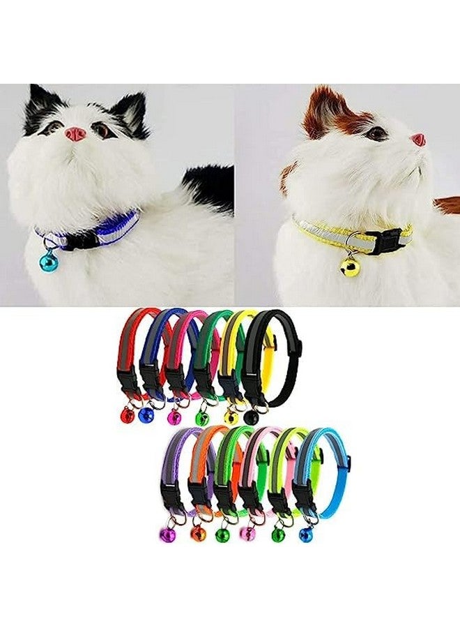 Pet 15 Mm Reflective Design Cute Collar Belt With Bell For Small Dogs & Cats (Pack Of 1) - Blue - Image 3
