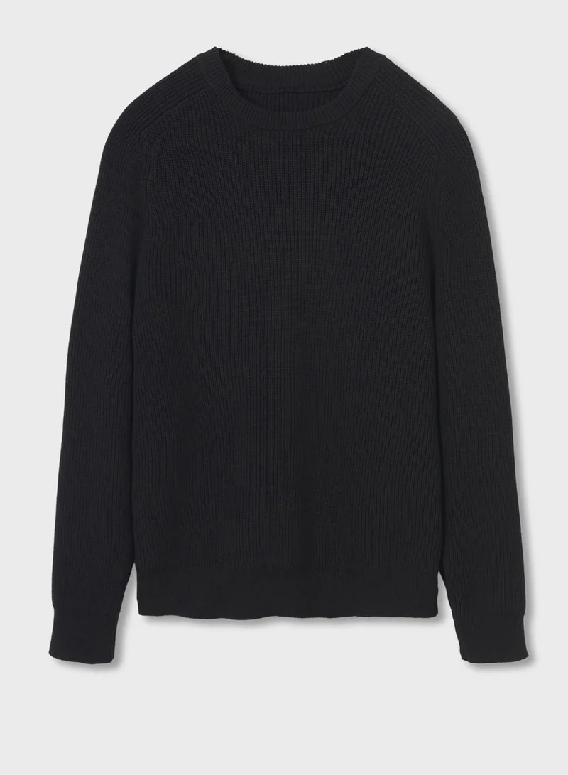 Mango Man Knitted Crew Neck Sweater