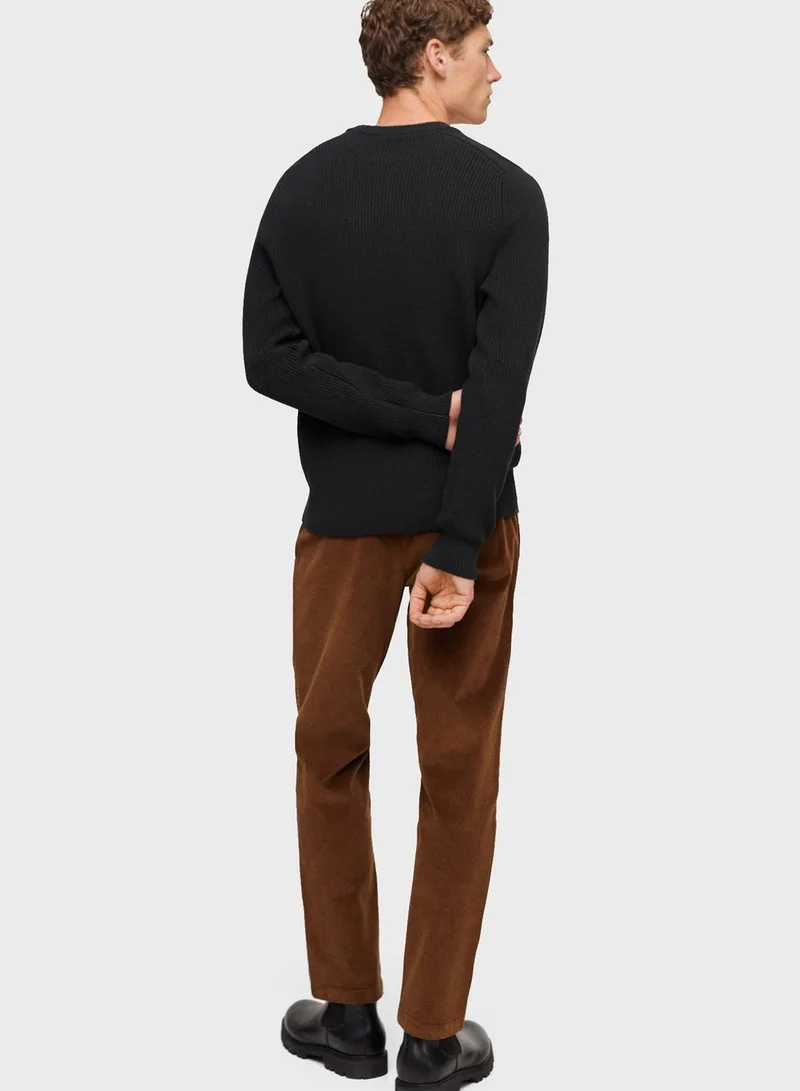 Mango Man Knitted Crew Neck Sweater