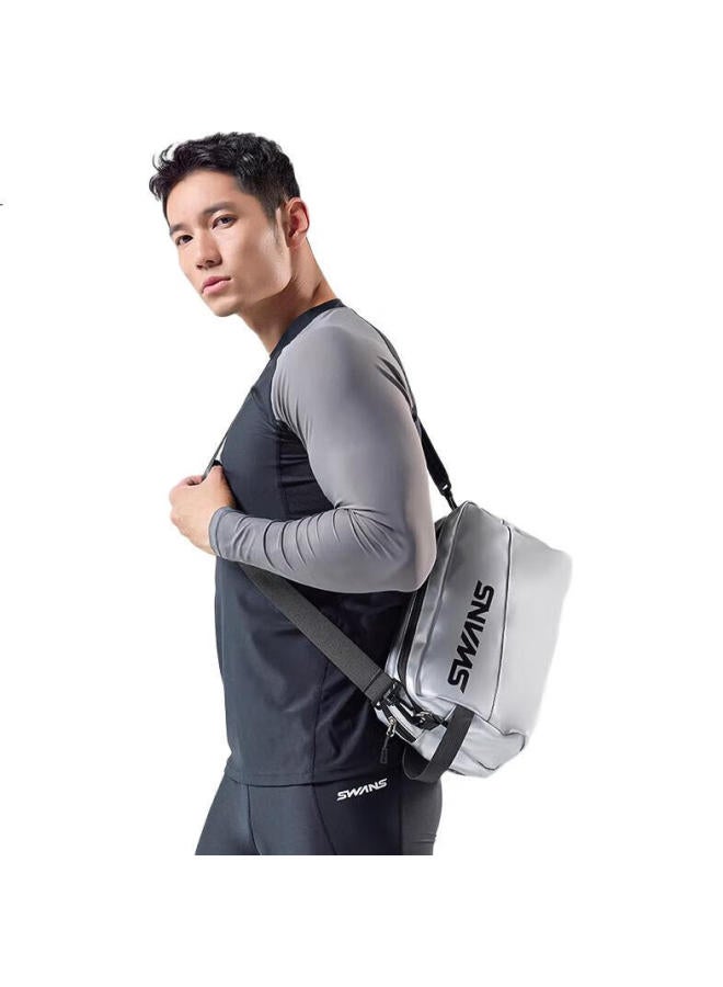 Swans Dry-Wet Separation Swim Bag, Waterproof Bag, Large Capacity, For Men And Women, Sports Fitness, Crossbody, Portable Storage Bag, Silver - Image 1