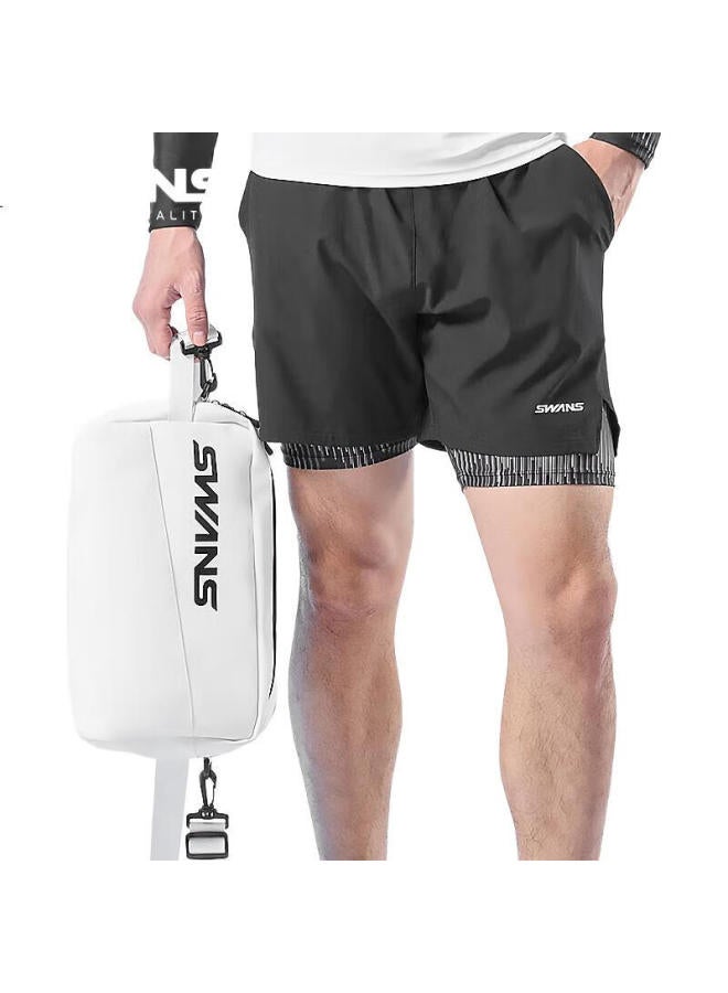 Swans Dry-Wet Separation Swim Bag, Waterproof Bag, Large Capacity, For Men And Women, Sports Fitness, Crossbody, Portable Storage Bag, Silver - Image 2