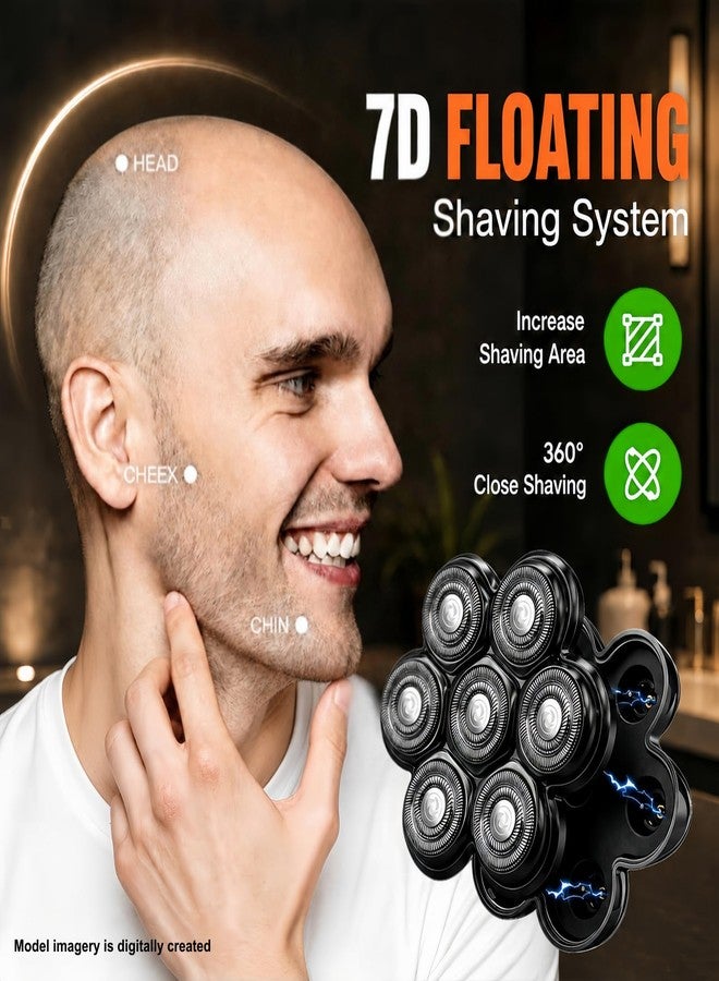 AIJALY Shaver 7D Floating Replacement Head Compatible with Shpavver&Wyklaus/Cyruzi - Image 5
