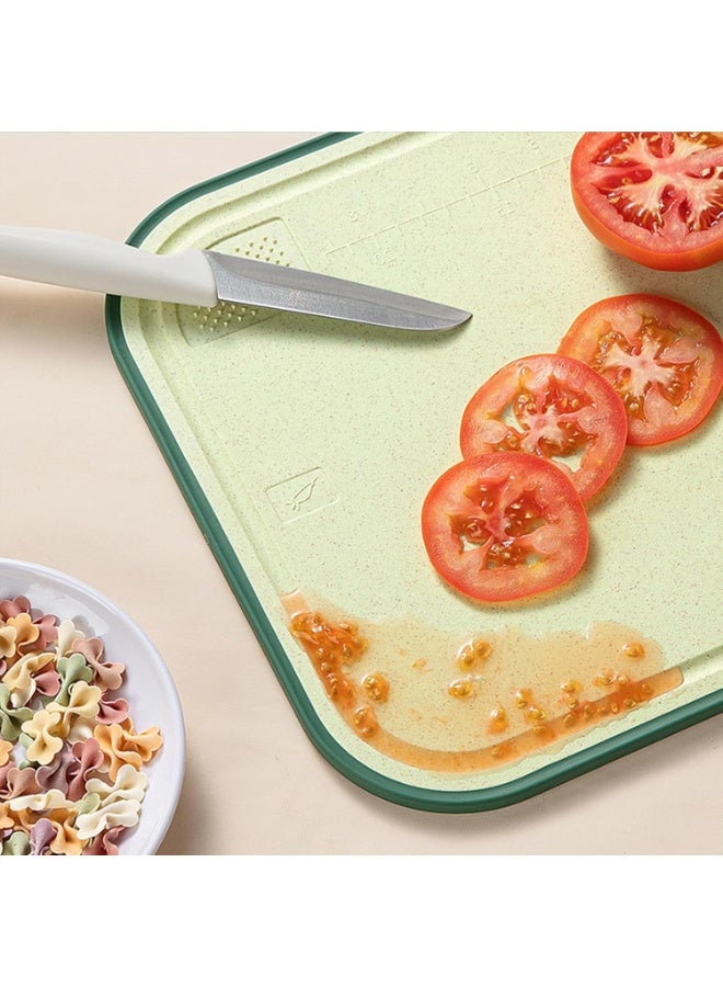 لوح تقطيع منزلي مزدوج الجوانب 38 سم - لوح تقطيع بلاستيكي متين بسطح مانع للانزلاق للحوم والخضروات وتحضير الطعام اليومي - متعدد الألوان - Image 5