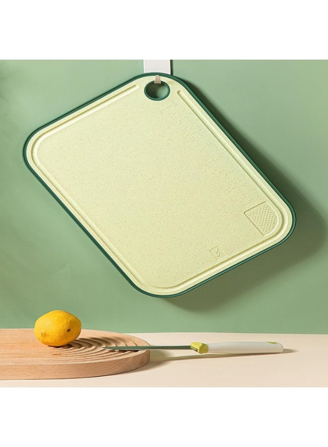 لوح تقطيع منزلي مزدوج الجوانب 38 سم - لوح تقطيع بلاستيكي متين بسطح مانع للانزلاق للحوم والخضروات وتحضير الطعام اليومي - متعدد الألوان - Image 4