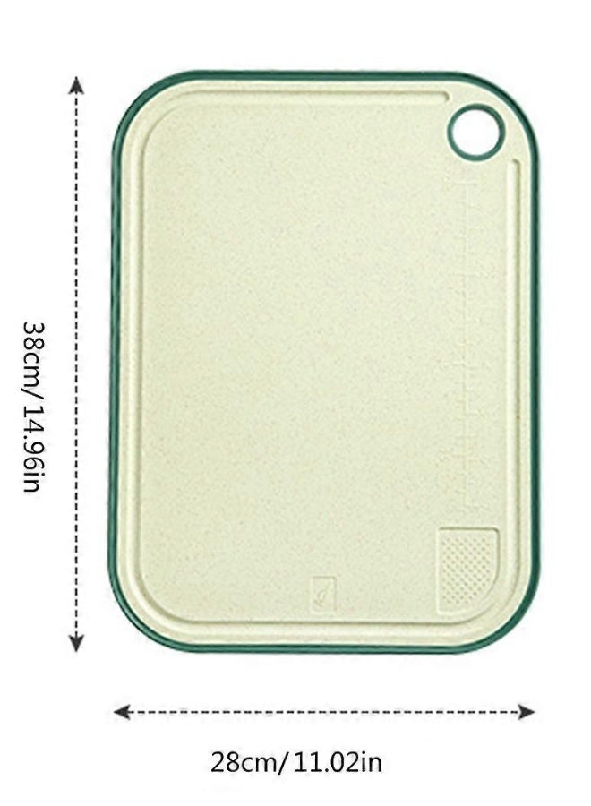 لوح تقطيع منزلي مزدوج الجوانب 38 سم - لوح تقطيع بلاستيكي متين بسطح مانع للانزلاق للحوم والخضروات وتحضير الطعام اليومي - متعدد الألوان - Image 3