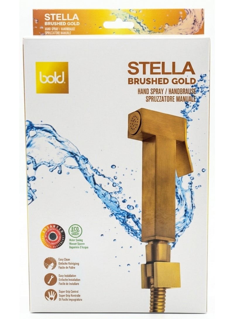 Bold Stella Brass Shattaf Set Stella Brushed Gold Hand Spray - Image 1