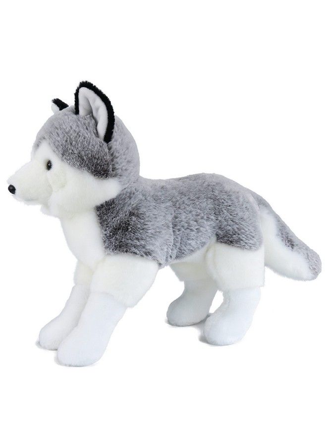 Ice King Bear Lifelike Siberian Husky Stuffed Animal Plush Toy 14 Inches Length Standing - Image 1