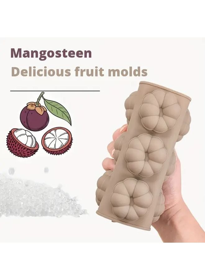 Brown 12 Cavity Fruit Cake Mold Non Stick Silicone Oven Dishwasher Safe - Image 5
