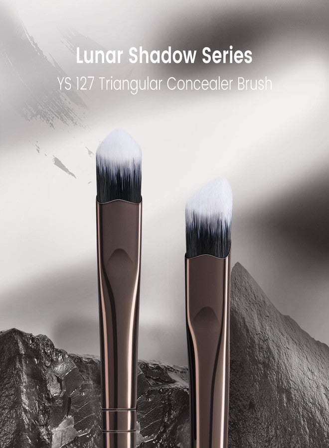 ROWNYEON Lunar Shadow Triangular Concealer Brush with Synthetic Bristles, V Shape Slanted Tip, Precision Makeup Brushes for Liquid and Cream, Ideal for Under Eye, Blemishes and Seamless Blending (YS127) - Image 2