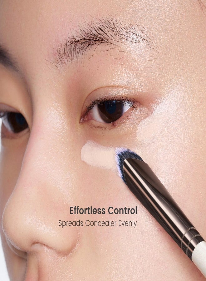 ROWNYEON Lunar Shadow Triangular Concealer Brush with Synthetic Bristles, V Shape Slanted Tip, Precision Makeup Brushes for Liquid and Cream, Ideal for Under Eye, Blemishes and Seamless Blending (YS127) - Image 4