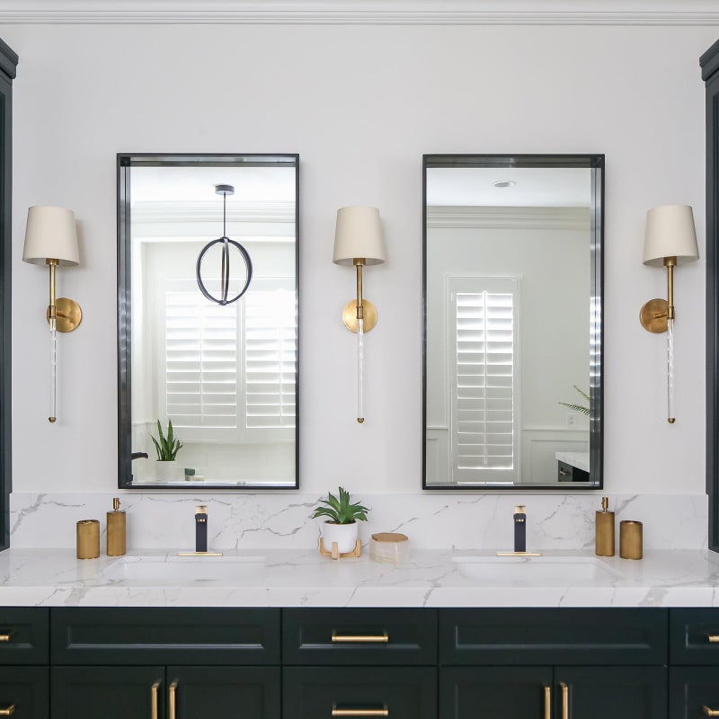 Arcora Black and Gold Bathroom Faucet ARCORA Black Gold Faucet for Bathroom Sink Modern Single Hole Bathroom Faucet with cUPC Supply Lines and Pop Up Drain - Image 3