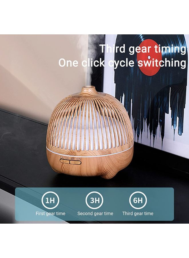 500ml Essential Oil Diffuser with LED Lights, Remote, Timer, and Auto-Off, Beige - Image 4