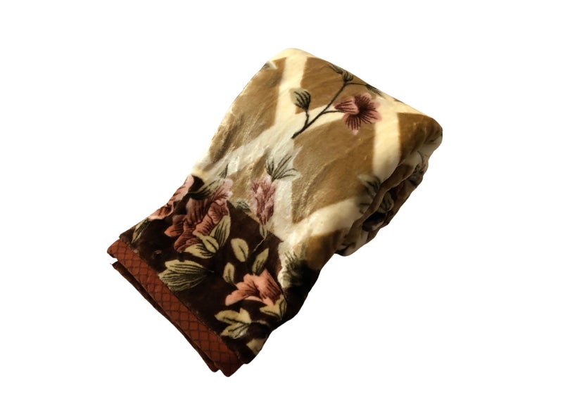 Signature بطانية موقعة سرير مفرد من الفرو 300 TC بطانية طبقة واحدة لفصول الشتاء القاسية (بني ذهبي) - Image 2