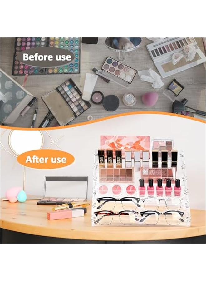 Arabest Nail Polish Organizer of 6 Layers Acrylic Nail Polish Display Rack, Paint Rack Essential Oil Holder Sunglasses Storage Cosmetic Display Cases 72 Bottles  - Image 5