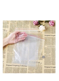 MARKQ [100 Piece] 6.8 x 9.6 inches Clear Poly Reclosable Zipper Lock Bags - Resealable Plastic Zipper Bags For Cookies, Treats, Coffee Beans, Dried Fruits, Popcorn, Party Supplies and More  - Image 3