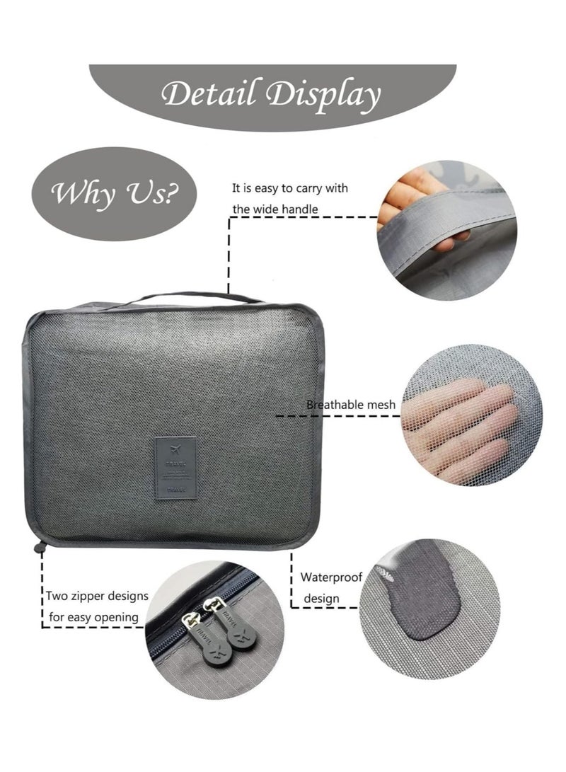 7-Piece Luggage Packing Organizers Set – Travel Packing Cubes with Shoe Bag, Cosmetics Bag, Clothing Organizers, Compression Packing Cubes, Travel Accessories for Easy Organization, Luggage Organizer Set, Space-Saving Travel Solution, Packing Cube Set for Suitcase, Carry-On, Travel Gear - Image 2