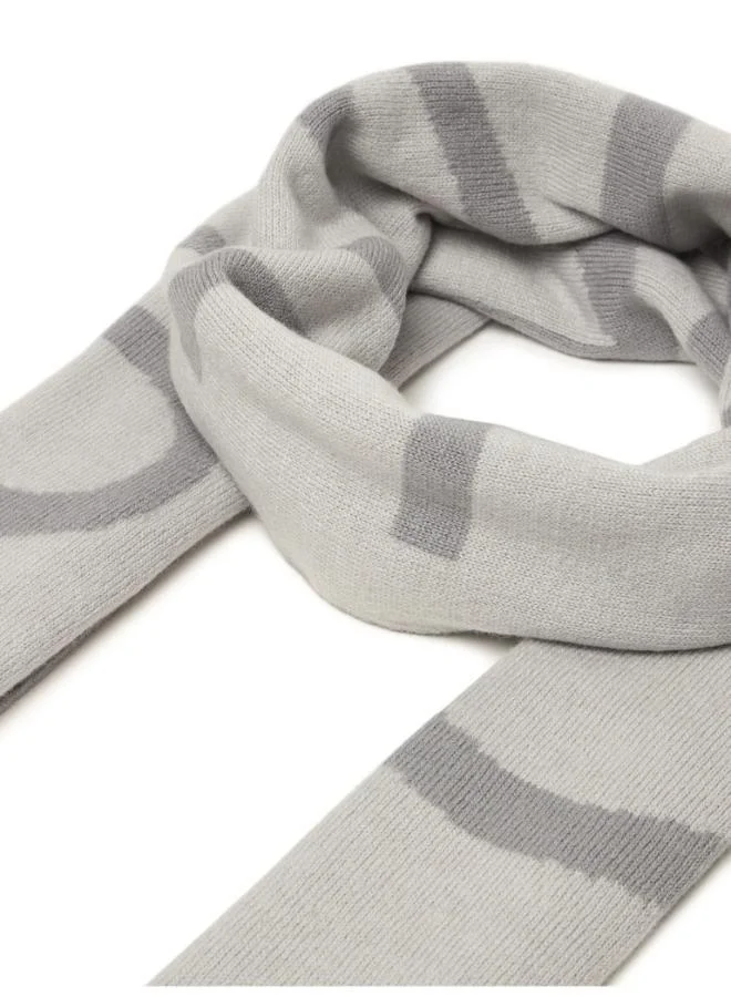 CALVIN KLEIN Logo  Bold 2-Tone Wool Scarf