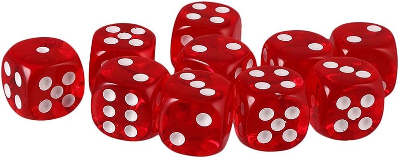 كلاراكو مجموعة من 10 قطع من النرد سداسي الأوجه للعب الأدوار D&D RPG - أحمر - Image 3