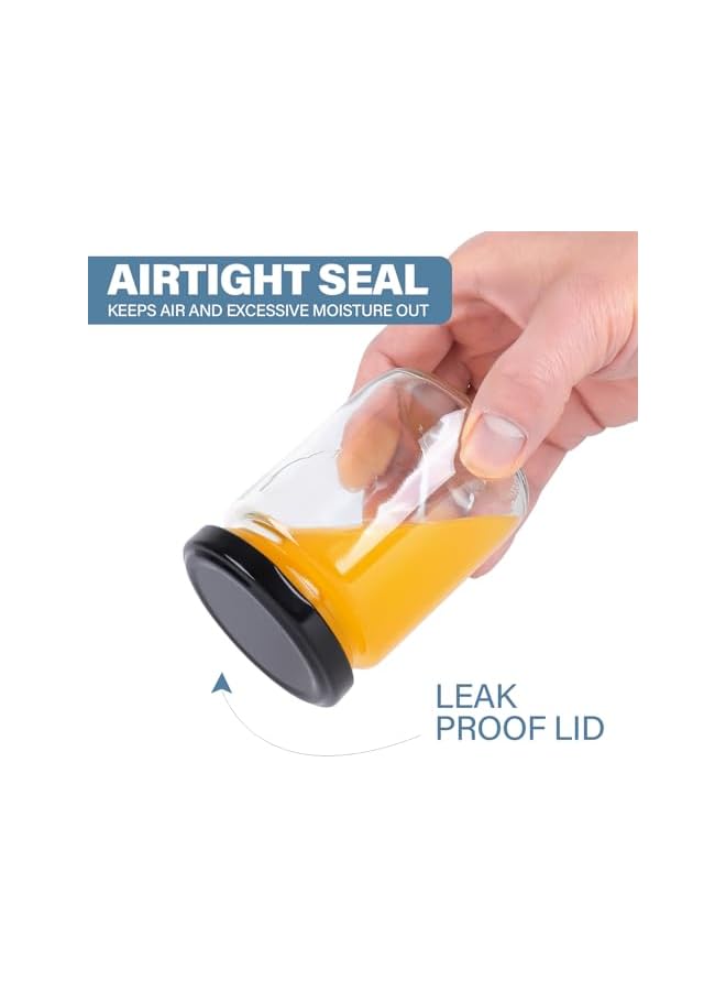 The Bros 12 Pack 8oz Glass Jars with Airtight Lids – Small Empty Jars for Candle Making, Spices, Honey, Jam, Candy, Cookies, Pudding, Yogurt, Dessert – Reusable Storage Containers for Kitchen - Image 3