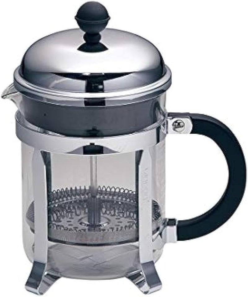 Bodum Chambord French Press Coffee Maker, Capacity 500mL, Silver Color, Heat-Resistant Borosilicate Glass, Stainless Steel Plunger, 1924-16