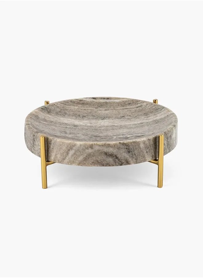 2XL Home Platter BROWN/GD 28x28x9cm